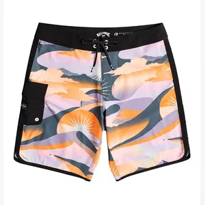 Blank Plain Elastic Waistband Printing Swim Shorts Camouflage Printed Beach Shorts Unisex Customize Board Shorts For Men