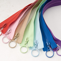 Pochette en nylon avec fermeture éclair métallique 5 #   Fermeture éclair colorée pour vêtements, accessoires de design, fermeture éclair en nylon à longue chaîne