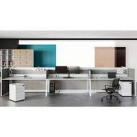 Bureau moderne pour 2/4/6/8 modules ouverts diviseur poste de travail panneau de bois MDF cloison de bureau poste de travail informatique