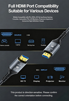 Câble HDMI 2.1 à fibre optique active 48 Gbit/s, compatible 8K 60Hz 4K 120Hz, mâle-mâle, pour TV, projecteur, PS5 – Fourniture personnalisée