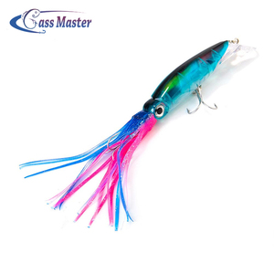 Bassmaster Leurre De Pêche 24 cm/38.5g 16 cm/18.5g Calmar Leurre Avec Crochet Triple 3D Poisson yeux Appâts de Pêche Au Vairon - Product Image 1