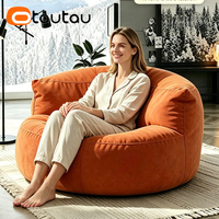 Housse de pouf inclinable rustique OTAUTAU SF011 (housse uniquement, sans rembourrage) – Vente en gros usine, OEM, ODM, personnalisable