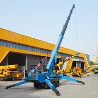 Grue araignée 10T à flèche télescopique, équipement de levage compact sur chenilles, équipement de levage hydraulique pour applications extérieures
