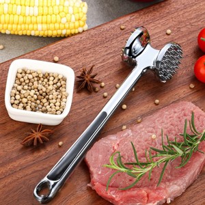Gran oferta cocina de acero inoxidable de doble cara carne martillo grieta libra suelta carne golpear herramientas bistec carne ablandador - Product Image 2