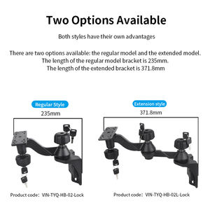 VINmounts All Aluminum Fish Finder <b>Bracket</b> with Lock Reinforced Arm for 7 to 16 Inch Large Fish Finders - Product Image 5
