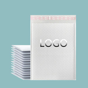 ถุงฟองอากาศแบบรีไซเคิลย่อยสลายได้สีขาว ขนาด 18x23+4 ซม. หนา สำหรับเครื่องสำอาง เครื่องประดับ ซีดี  พร้อมโลโก้ตามสั่ง สีเนื้อ - Product Image 1