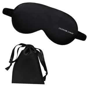 Satijnen Zijden Slaap Oogmasker Blinddoek Zachte Oogcover Eyeshade Met Elastische Verstelbare Band En Etui