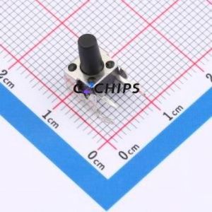 ZX-QC66-10.0ZJ Tactile Switch Through hole Component THT-4P,6x6mm Switch Single Pole Single Throw Round Button 2.6N Through Hole - Product Image 1
