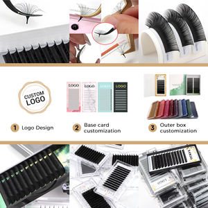 Kv मैट ब्लैक फाक्स मिंक लैश थोक कैशबैक एक्सटेंशन व्यक्तिगत पलक विस्तार आपूर्ति - Product Image 4