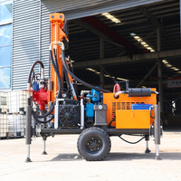 Foreuse de puits d'eau portable SM200 à commande hydraulique et moteur diesel pour le forage de trous jusqu'à 200 mètres de profondeur