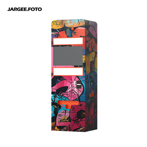 Photomaton compact vertical rouge avec caméra pour événements populaires, activation de marque de détail, impression en libre-service, résolution 2K/4K - Product Image 3