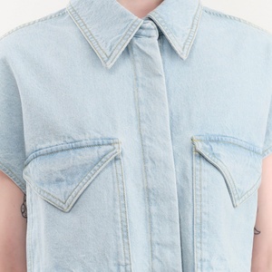 Chaleco Vaquero Vintage de Alta Calidad para Mujer, Estilo Urbano, Sin Mangas, Holgado, Camisa Vaquera para Dama - Product Image 5