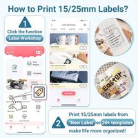 Printer Foto Termal Mini Portabel Phomemo M02S 300dpi untuk Pelajar, Antarmuka Nirkabel BT/USB, Cetak Kertas Berwarna