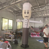 Grand lancement : Sky Dancer gonflable, Mascotte publicitaire oscillante, Accessoire gonflable personnalisé imprimé (Clown de dessin animé et Dieu de la Richesse)