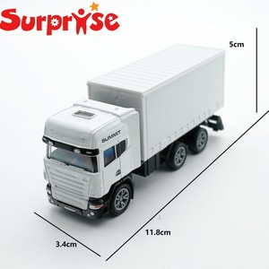 โลโก้สั่งทำได้ ขายส่ง <span class=keywords><strong>รถ</strong></span>บรรทุกโลหะแบบดึงกลับ ขนาด 21 ซม. สเกล 1:64 สไตล์ยุโรป ของเล่นรถขนส่งพร้อมรถพ่วงถอดได้ - Product Image 3