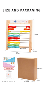 Wooden 10X10 Bead Calculator Mathematics Baby Children Montessori Early Educational Learning Math Game Teaching Aids Toys - Product Image 5