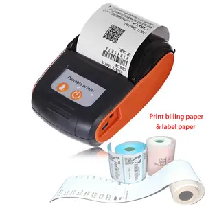 mini 58mm portable small receipt thermal mobile label barcode dot matrix sticker bill pos imprimante impresora invoice printer