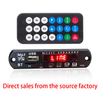 Amplificador de audio para coche sin pérdidas de 5V/12V con circuito decodificador BT 5,0 modificado para decodificación de MP3 blanco y negro