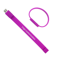 Gelang USB Flash Drive Silikon Fleksibel, Pendrive Custom Branding Grosir untuk Promosi Bisnis