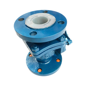 Válvula de Bola Revestida de PTFE Q41F46 16C, Brida de Acero Fundido, Resistente a la Corrosión, Control Manual, Uso Industrial - Product Image 4