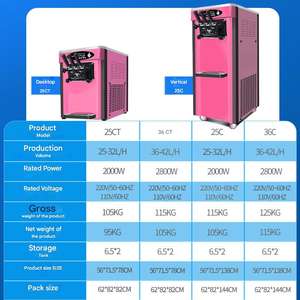 Machine à crème glacée molle professionnelle pour restaurants de restauration rapide et équipement de cuisine - Product Image 3