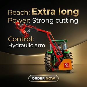 Pompe de débroussailleuse rotative hydraulique d'occasion JINKE PTO pour tracteur, machine agricole de coupe d'herbe, haut niveau de sécurité pour ferme et verger - Product Image 1