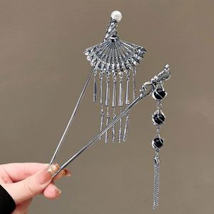 Horquilla de Pelo Vintage de Estilo Chino con Borla de Mariposa para Mujer, Pasador de Pelo Étnico de Metal para Peinados Tradicionales Hanfu - Product Image 2