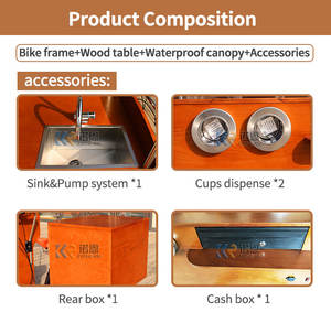Tricycle électrique à 3 roues personnalisable, kiosque mobile à café commercial et chariot alimentaire, vélo <span class=keywords><strong>cargo</strong></span> mobile multifonction - Product Image 6