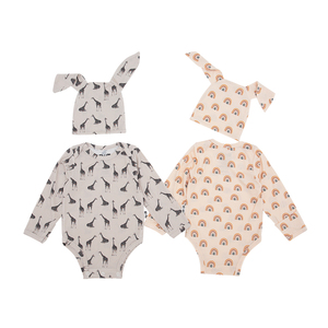 Roupa de bebê sem mangas, nova moda de design, padrão, coelho, chapéu, preço de fábrica, botões, malha, roupa de bebê, venda imperdível - Product Image 1