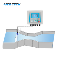 Medidor de Flujo Ultrasónico para Canales Abiertos, Aice Parshall Trough, Weir Triangular, Weir Rectangular, para Riego y Aguas Residuales