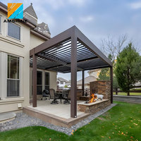 Maßgefertigte Lamellendach-Pergolen für Haus, Terrasse und Garten, Luxuriöse Bioklimatische Aluminium-Pergola, Outdoor-Pavillon mit Sichtschutz
