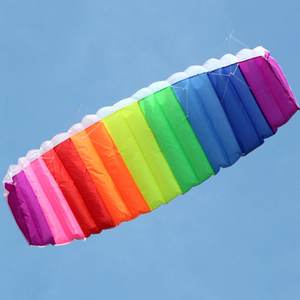 1.4/2/2.7m Arc-En-Ciel Double Ligne Kitesurf Stunt Parachute Doux Parafoil Surf Cerf-Volant Cerf-Volant <span class=keywords><strong>de</strong></span> Sport Grand Extérieur Plage Cerf-Volant - Product Image 3