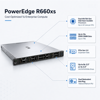 Serveur en rack 1U PowerEdge R660xs, double processeur Intel Xeon Scalable, DDR5, NVMe PCIe 5.0, serveur informatique d'entreprise haute densité