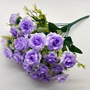 18 cabezas hechas a mano coloridas rosas boda decoración hogar Mesa rojo blanco flores bonsái bonito arreglo de paisajismo - Product Image 2