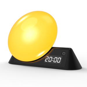 2023 nouvelle lampe de réveil alarme de lever de soleil RGB + CW intégré 15 bruit blanc led veilleuse réveil numérique pour enfants bébé chambre - Product Image 3