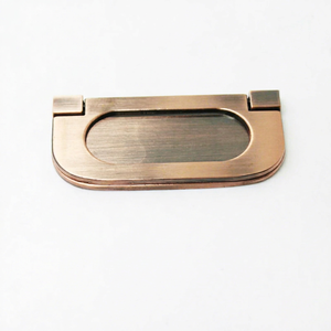 Tirador de Anillo Oculto para Armario, Guardarropa, Cocina, Cómoda - Aleación de Cobre Antiguo Rojo, Diseño Moderno, Fácil Instalación - Product Image 1