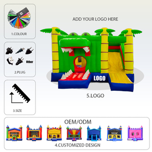 <span class=keywords><strong>Castillo</strong></span> Inflable de PVC de Alta Calidad, Tobogán Personalizado con Diseño de Cocodrilo, Casas de Brinco Inflables para Niños y Adultos - Product Image 4