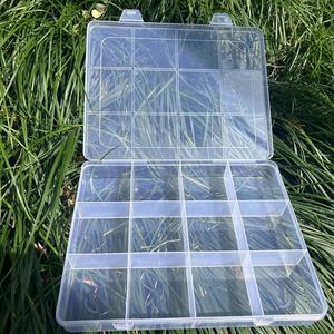 Grande boîte de rangement en plastique à 12 compartiments, fentes pour cartes, accessoires de bricolage, organisateur de bijoux, transparente, grande capacité - Product Image 4