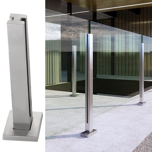 <span class=keywords><strong>Corrimano</strong></span> in Vetro e Acciaio Inox dal Design Moderno <span class=keywords><strong>per</strong></span> Balconi e Terrazze, Uso Interno ed Esterno, Resistente all'Acqua, Garanzia di 5 Anni - Product Image 1