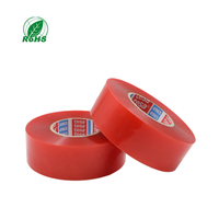 Tesa 4965 Doppelseitiges PET-Acryl-Klebeband Rote Polyesterfolie 0,205mm Hitzebeständig