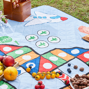 Manta de Picnic Impermeable Personalizada, Alfombra de Viaje Plegable Resistente a la Arena, Manta de Picnic para Exteriores, Impermeable, para Playa y Camping, con Correas - Product Image 3