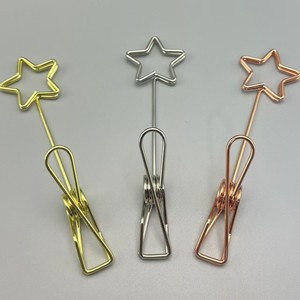 Clips metálicos en forma de estrella, notas adhesivas multifuncionales, fotos, menú fijo, mensajes, venta directa de fábrica - Product Image 4