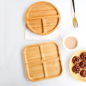 Plateau <span class=keywords><strong>de</strong></span> service en bambou à 4 compartiments, plateau à charcuterie divisé pour apéritifs, <span class=keywords><strong>tapas</strong></span> et centre <span class=keywords><strong>de</strong></span> table pour fêtes - Product Image 4