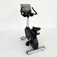 Bicicleta Estática Comercial Vertical con Pantalla LED, Resistencia Magnética Autogenerada, 20 Niveles de Intensidad, Bicicleta de Ejercicio para Gimnasio y Fitness