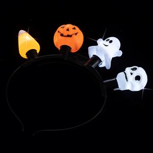 Serre-tête d'Halloween en plastique étanche avec lumière LED, motif citrouille maléfique, pour décoration de fête, vente en gros, pour usage extérieur - Product Image 2