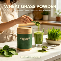 Poudre d'herbe de blé en vrac pour marque privée OEM – Complément alimentaire