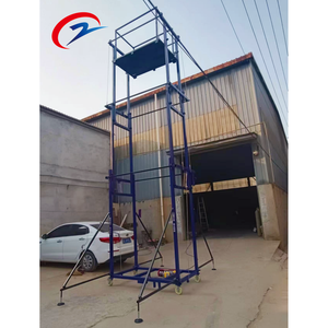 Plataforma DE TRABAJO 6m 8m 10m Plataforma de trabajo de gran altitud de un solo mástil Elevador 150kg 125kg Capacidad Elevador de almacén Tipo de andamio - Product Image 3