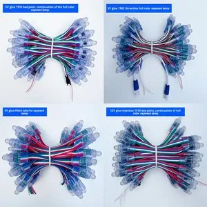 50 cái 12 mét keo-đầy không thấm nước <span class=keywords><strong>LED</strong></span> đầy đủ màu sắc ánh sáng chuỗi đục sáng nhân vật <span class=keywords><strong>pixel</strong></span> ánh sáng cho giáng sinh chiếu sáng - Product Image 2