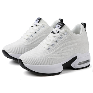 Chaussures de sport tendance pour femme, confortables et légères, blanches, rehaussantes, pour la marche et le quotidien, collection automne - Product Image 4