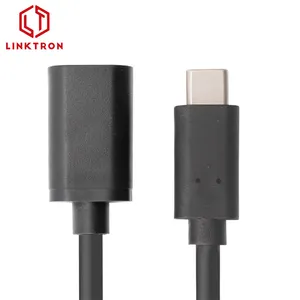 Konektor USB Tipe C Kabel OTG Kabel Data Kualitas Tinggi Usb 3.1 Kabel Ekstensi Perempuan Konektor Usb Kepang